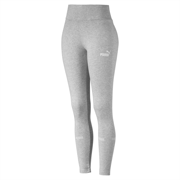 Amplified Women's Leggings, Light Gray Heather, extralarge
