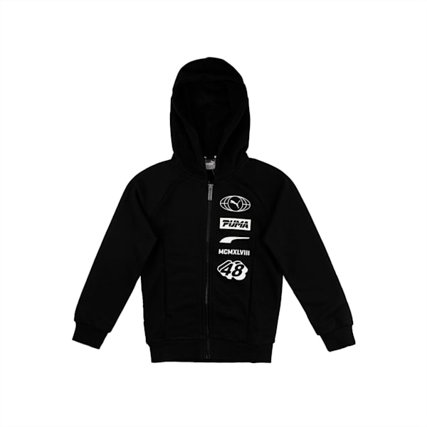 Alpha Hooded Youth Jacket, Cotton Black, extralarge-IND