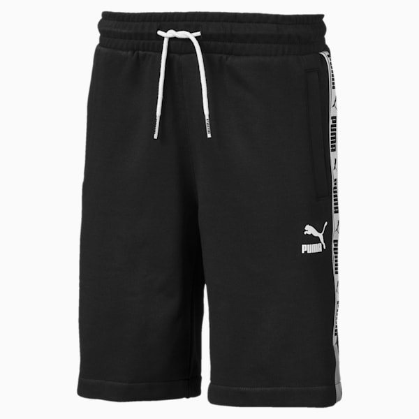 PUMA XTG Boys' Shorts JR, Cotton Black-- Puma white, extralarge