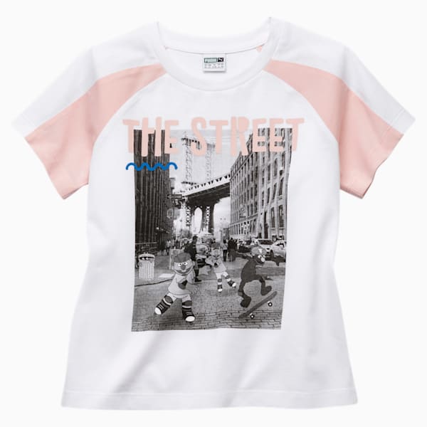 PUMA x SESAME STREET Girl’s Tee, Puma White, extralarge