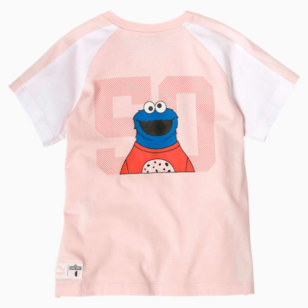 PUMA x SESAME STREET Girl’s Tee, Veiled Rose, extralarge
