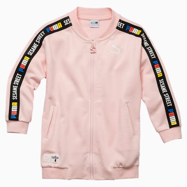 PUMA x SESAME STREET Girl’s Full Zip Jacket, Veiled Rose, extralarge