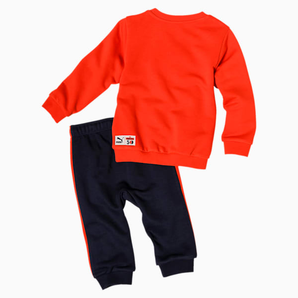 PUMA x SESAME STREET Infant + Toddler Crewneck Jogger Set, Cherry Tomato, extralarge