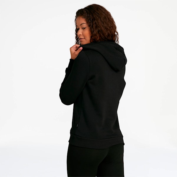 Essentials+ Women's Cropped Hoodie, Cotton Black, extralarge