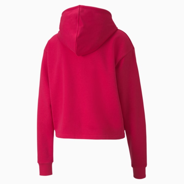 Essentials+ Women's Cropped Hoodie, BRIGHT ROSE, extralarge