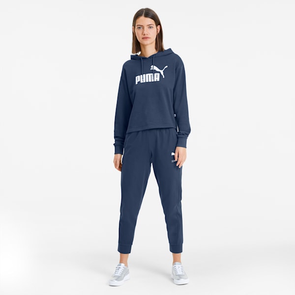 Essentials+ Women's Cropped Hoodie, Dark Denim, extralarge
