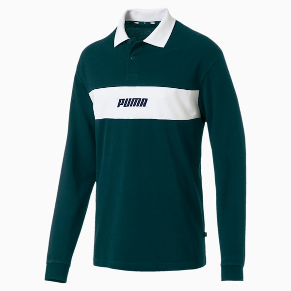 Rebel Men's Long Sleeve Polo, Ponderosa Pine, extralarge