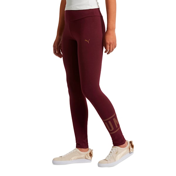 ATHLETIC Logo Leggings, Fig-BronzeMedal, extralarge