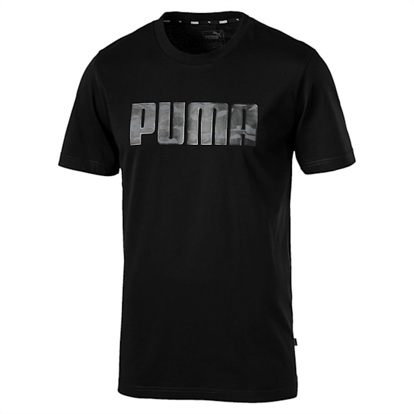 Camo Logo T-Shirt, Cotton Black