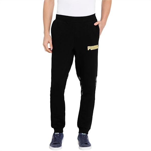 Camo SweatPant FL., Cotton Black, extralarge-IND