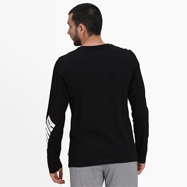 PUMA Logo Men’s Pullover Sweatshirt, Cotton Black, extralarge-IND