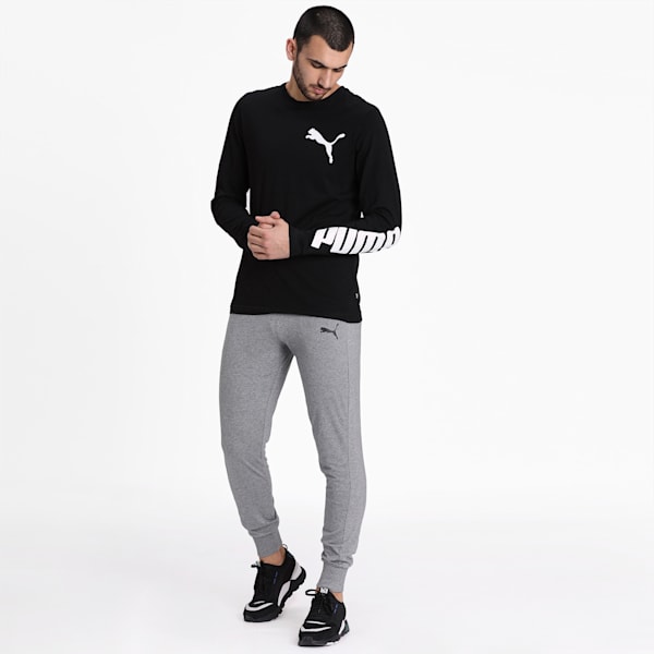 PUMA Logo Men’s Pullover Sweatshirt, Cotton Black, extralarge-IND