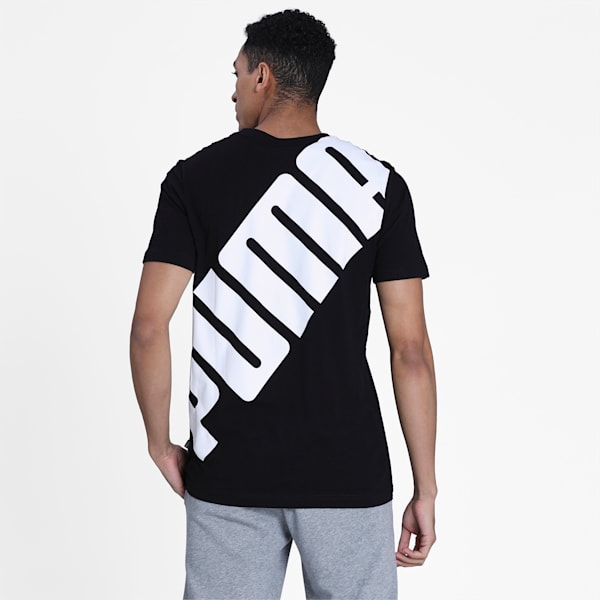 Oversized Logo Men's T-shirt, Cotton Black, extralarge-IND