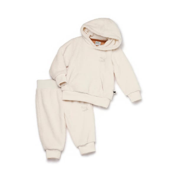 PUMA x TINYCOTTONS Classic Sherpa Toddler Set, Whisper White, extralarge