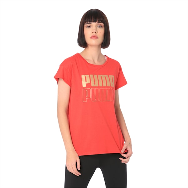 MODERN SPORT Graphic Tee, Ribbon Red-Gold, extralarge-IND