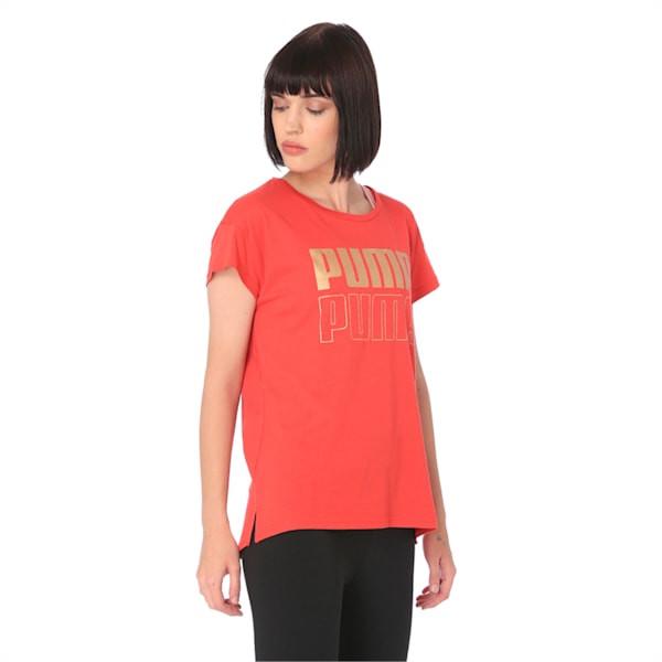MODERN SPORT Graphic Tee, Ribbon Red-Gold, extralarge-IND