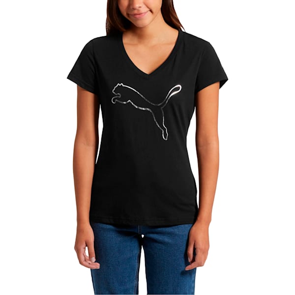 Big Cat Shift Women's T-Shirt, Cotton Black, extralarge