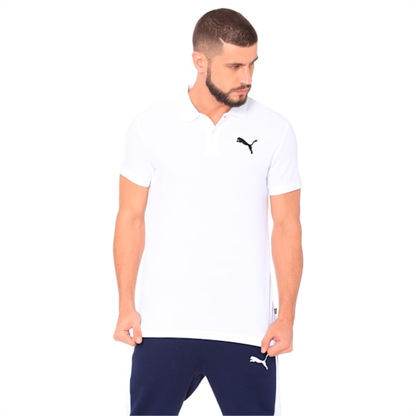 ESS Pique Polo, Puma White-_Cat, extralarge-IND