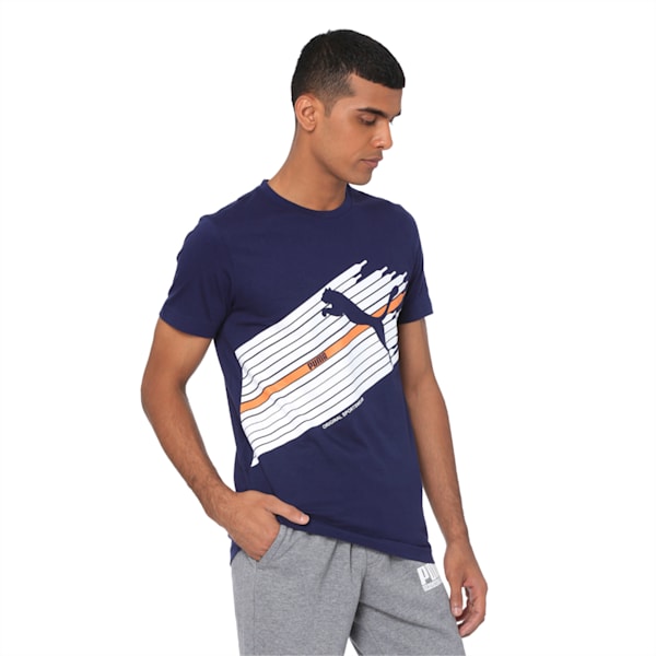Mens Graphic Tee IV, Peacoat, extralarge-IND