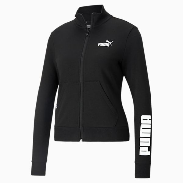 PUMA POWER Logo Women's Track Jacket, Puma Black, extralarge-IND