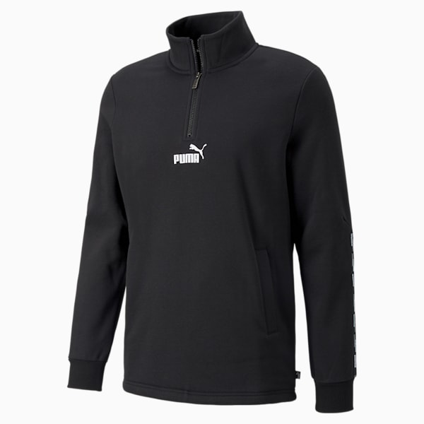PUMA POWER Half-Zip Men's Regular Fit Sweat Shirt, Puma Black, extralarge-IND