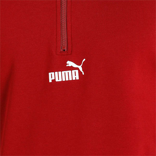 PUMA POWER Half-Zip Men's Regular Fit Sweat Shirt, Intense Red, extralarge-IND