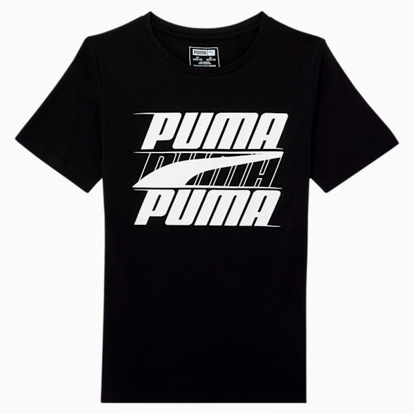 Speed Boys' Graphic Tee JR, PUMA BLACK, extralarge