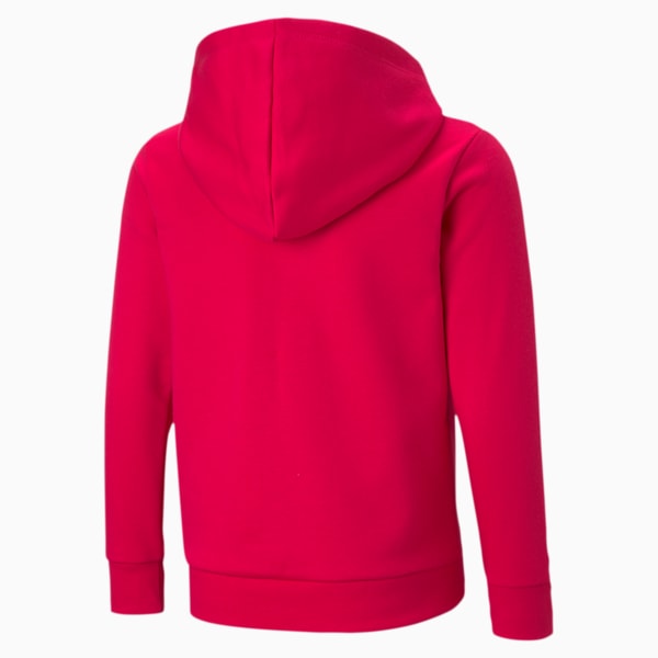 No.1 Logo Girls' Fleece Zip Up Hoodie JR, BRIGHT ROSE, extralarge