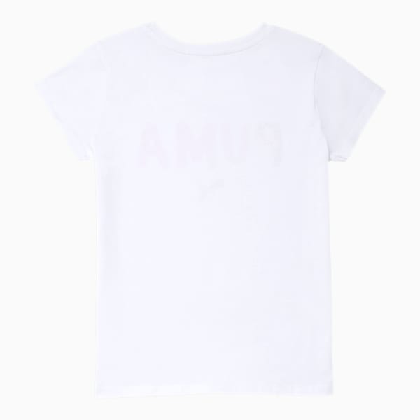 Alpha Girls' Graphic Tee JR, PUMA WHITE, extralarge