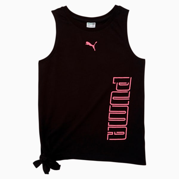 Stay Bold Girls' Side Knot Tank JR, PUMA BLACK, extralarge