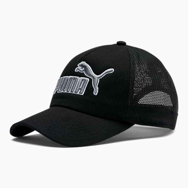 PUMA #1 Mesh Adjustable Snapback, Black/Silver, extralarge
