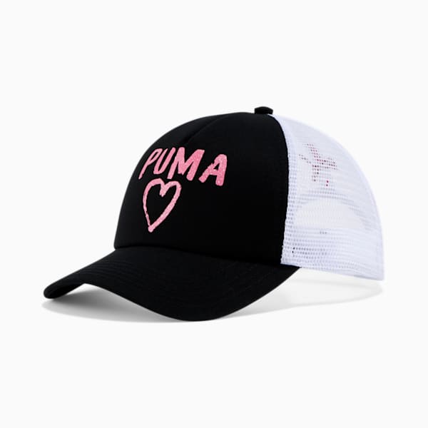 PUMA Amore Kids' Mesh Snapback, BLACK/WHITE, extralarge