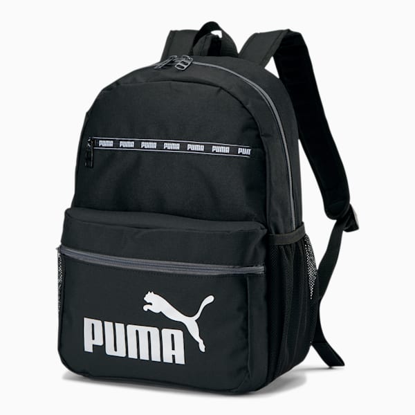 PUMA Meridian mochila para niños, Meridian Mochila, Negro Heather/Lotus