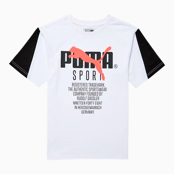 Tailored for Sport Kids' Pieced Tee JR, PUMA WHITE, extralarge