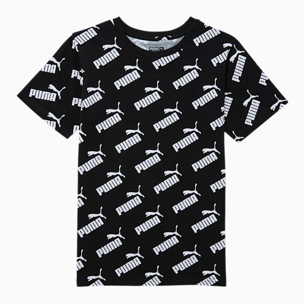 Amplified Boys' AOP Tee JR, PUMA BLACK, extralarge