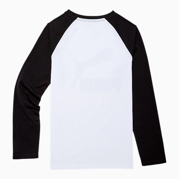 Classics Kids' Long Sleeve Raglan Tee JR, PUMA WHITE, extralarge