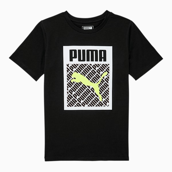 Graphic Injected Kids' Tee JR, PUMA BLACK, extralarge