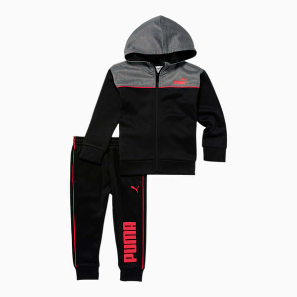 No.1 Logo Zip Up Hoodie + Jogger Infant + Toddler Set, BLACK MULTI, extralarge