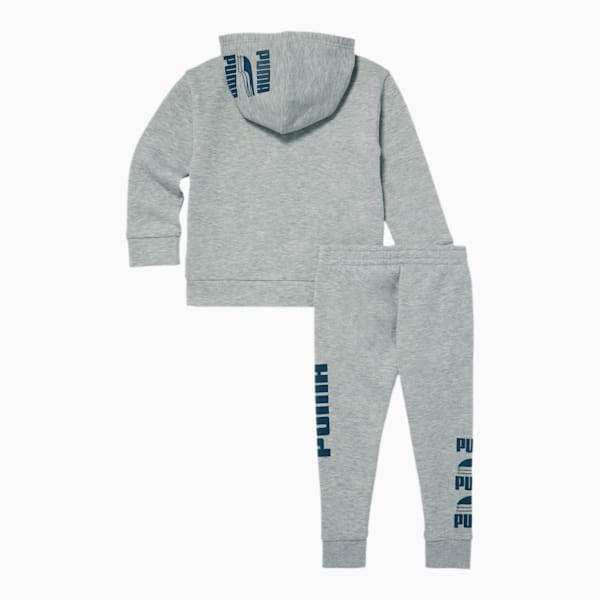Rebel Bold Infant + Toddler Fleece Hoodie + Jogger Set, LT HEATHER GREY, extralarge