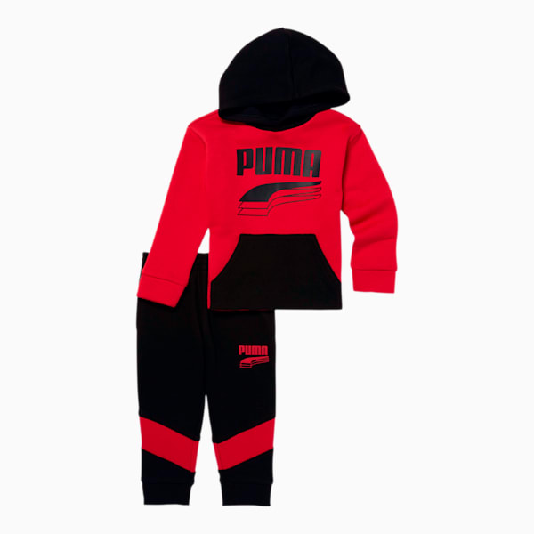 Rebel Block Hoodie + Jogger Infant + Toddler Set, HIGH RISK RED, extralarge