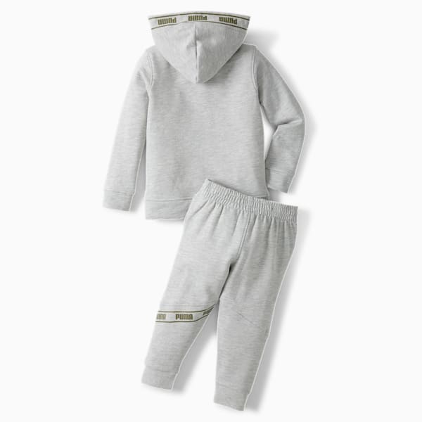 Amplified Zip Up Hoodie + Jogger Infant + Toddler Set, LT HEATHER GREY, extralarge