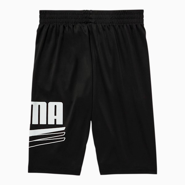 Rebel Bold Boys' Performance Shorts JR, PUMA BLACK/WHITE, extralarge