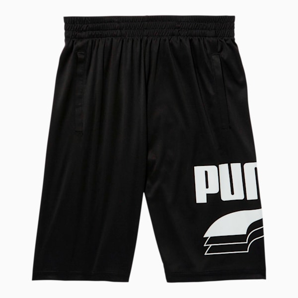 Rebel Bold Boys' Performance Shorts JR, PUMA BLACK/WHITE, extralarge