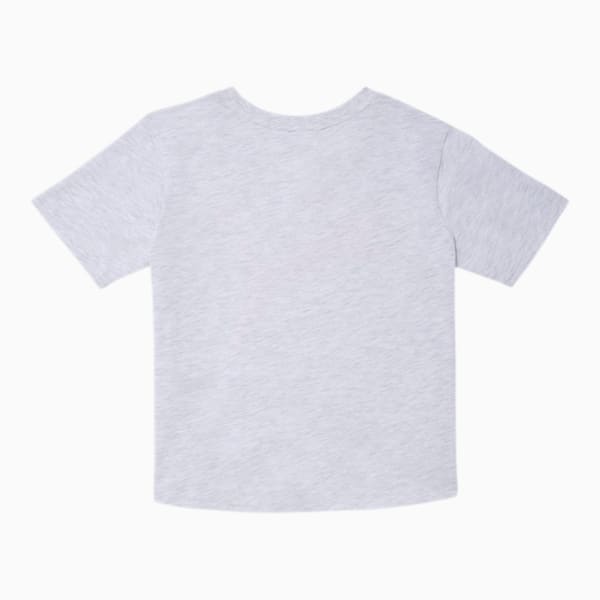 Alpha Girls' Tie Front Fashion Tee JR, WHITE HEATHER, extralarge