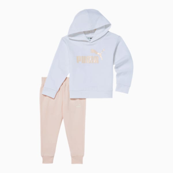 No.1 Logo Hoodie + Jogger Toddler Set, PUMA WHITE, extralarge