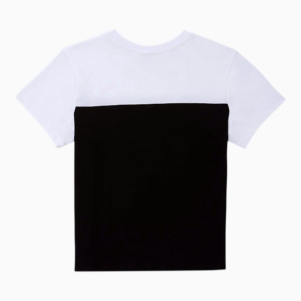 Graphic Girls' Colorblock Fashion Tee JR, PUMA BLACK, extralarge