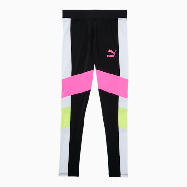 Tailored for Sport Girls' Colorblocked Leggings JR, PUMA BLACK, extralarge