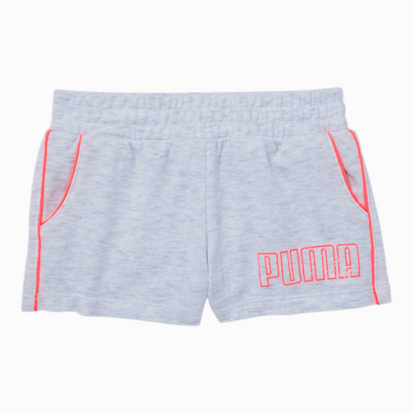 Graphic Injection Toddler French Terry Shorts, WHITE HEATHER, extralarge