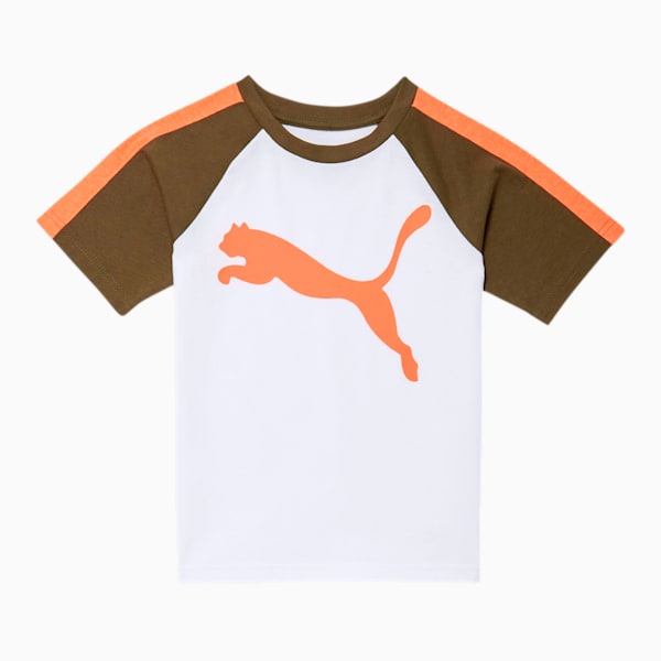 Speed Little Kids' Raglan Tee, PUMA WHITE, extralarge