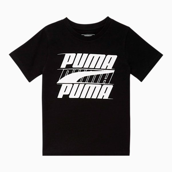 Speed Little Kids' Graphic Tee, PUMA BLACK, extralarge